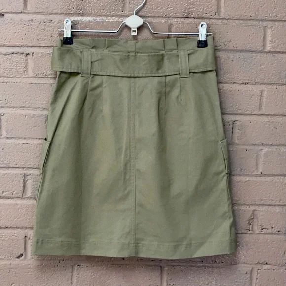 LOFT Olive Green cargo skirt 00 - Picture 2 of 8